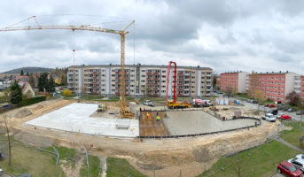 Betonieren zweiter Teil der Bodenplatte (12.04.2019)