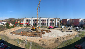 Beginn betonieren der Bodenplatte (04.04.2019)