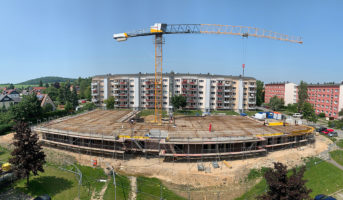 Montage Balkone und Stahleinlage Decke zum 1. OG (05.06.2019)