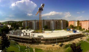 Beginn der Wandmontage im 1. OG (12.06.2019)