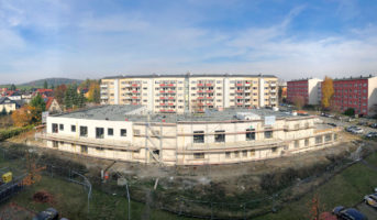 Fassade teilweise schon abgerüstet (24.10.2019)